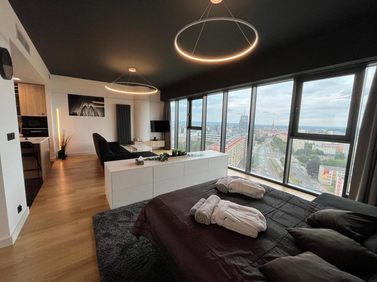 Hanza Tower - Luxurious Apartment 60M2 - 15Th Floor City View شتشيتسين المظهر الخارجي الصورة