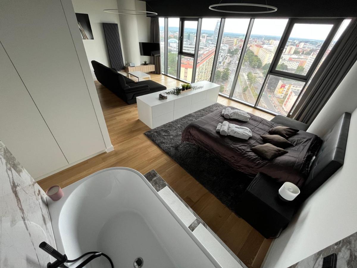 Hanza Tower - Luxurious Apartment 60M2 - 15Th Floor City View شتشيتسين المظهر الخارجي الصورة