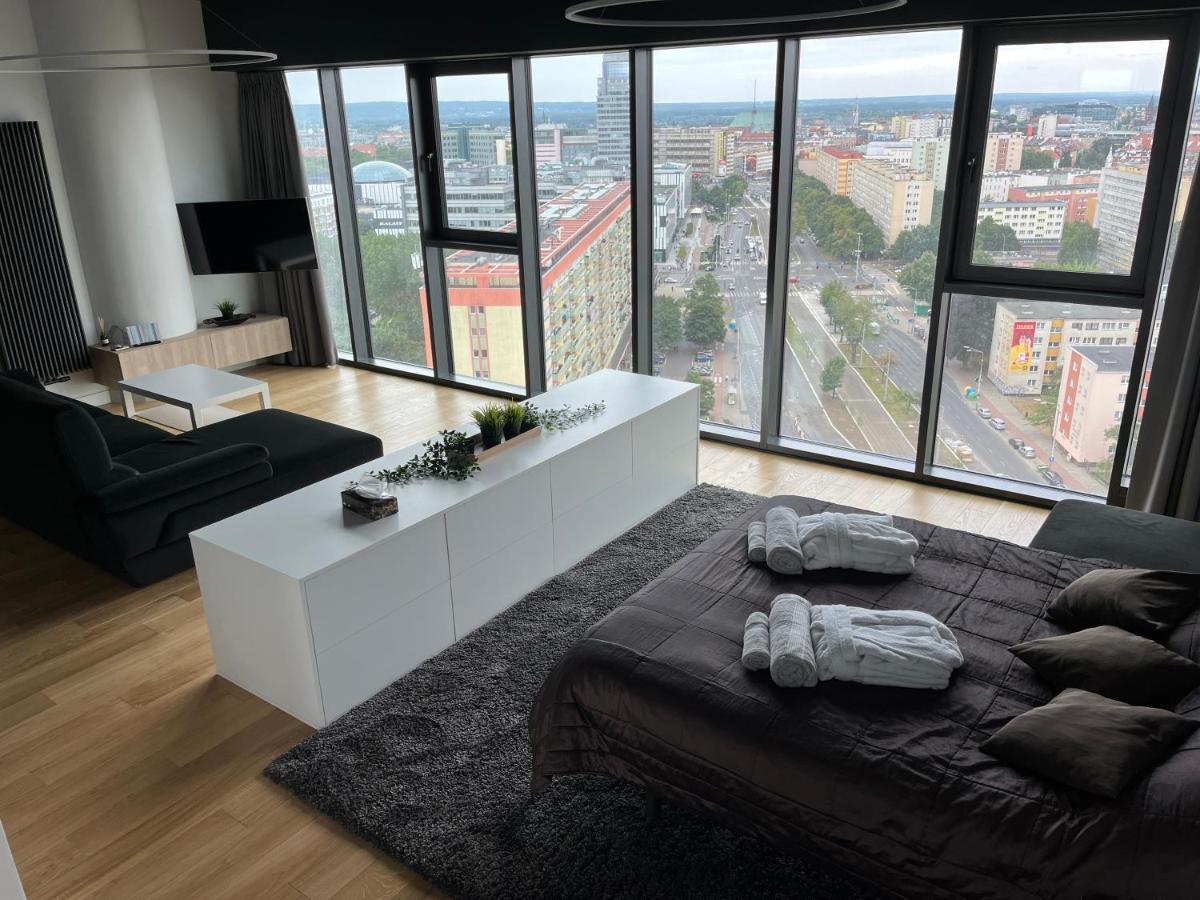 Hanza Tower - Luxurious Apartment 60M2 - 15Th Floor City View شتشيتسين المظهر الخارجي الصورة